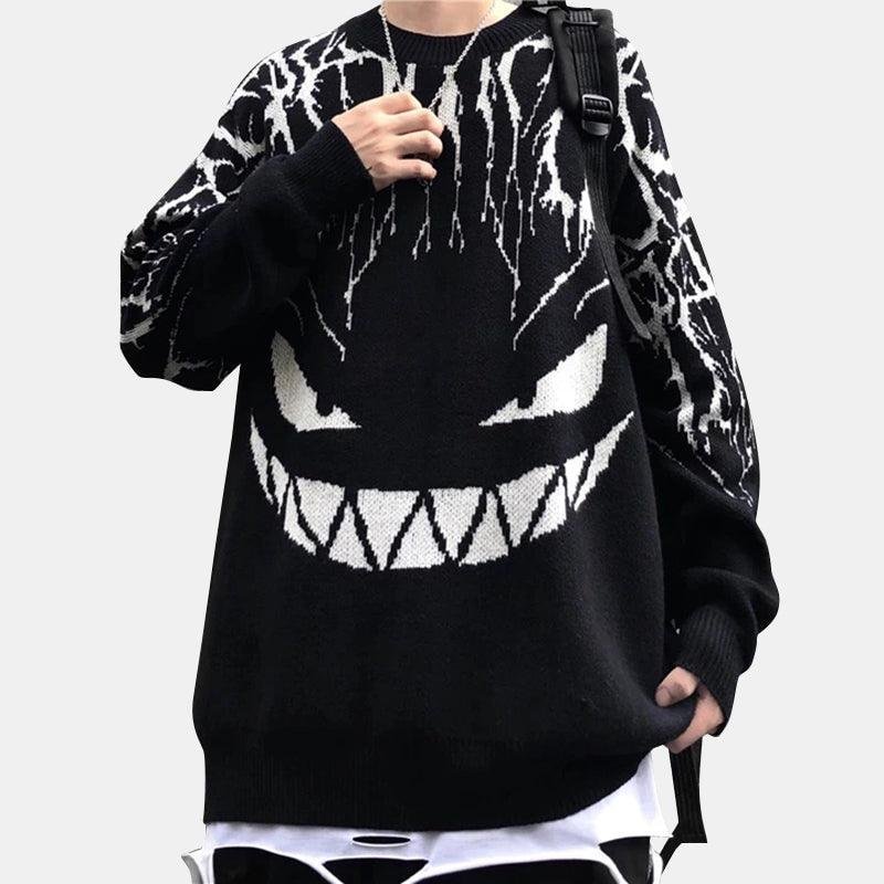 Devil Smile Oversize Knitted Sweater