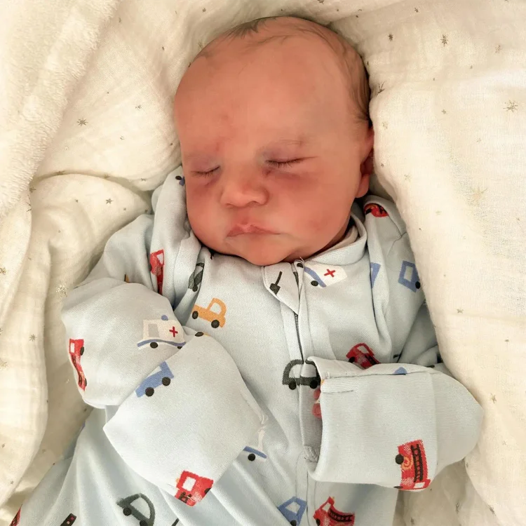 20" Newborn Sleeping Baby Doll Boy Tision Anatomically Correct with Painted-Hair and Delicate Gift Ready：Realistic Reborn Baby Dolls By Rsgdolls®