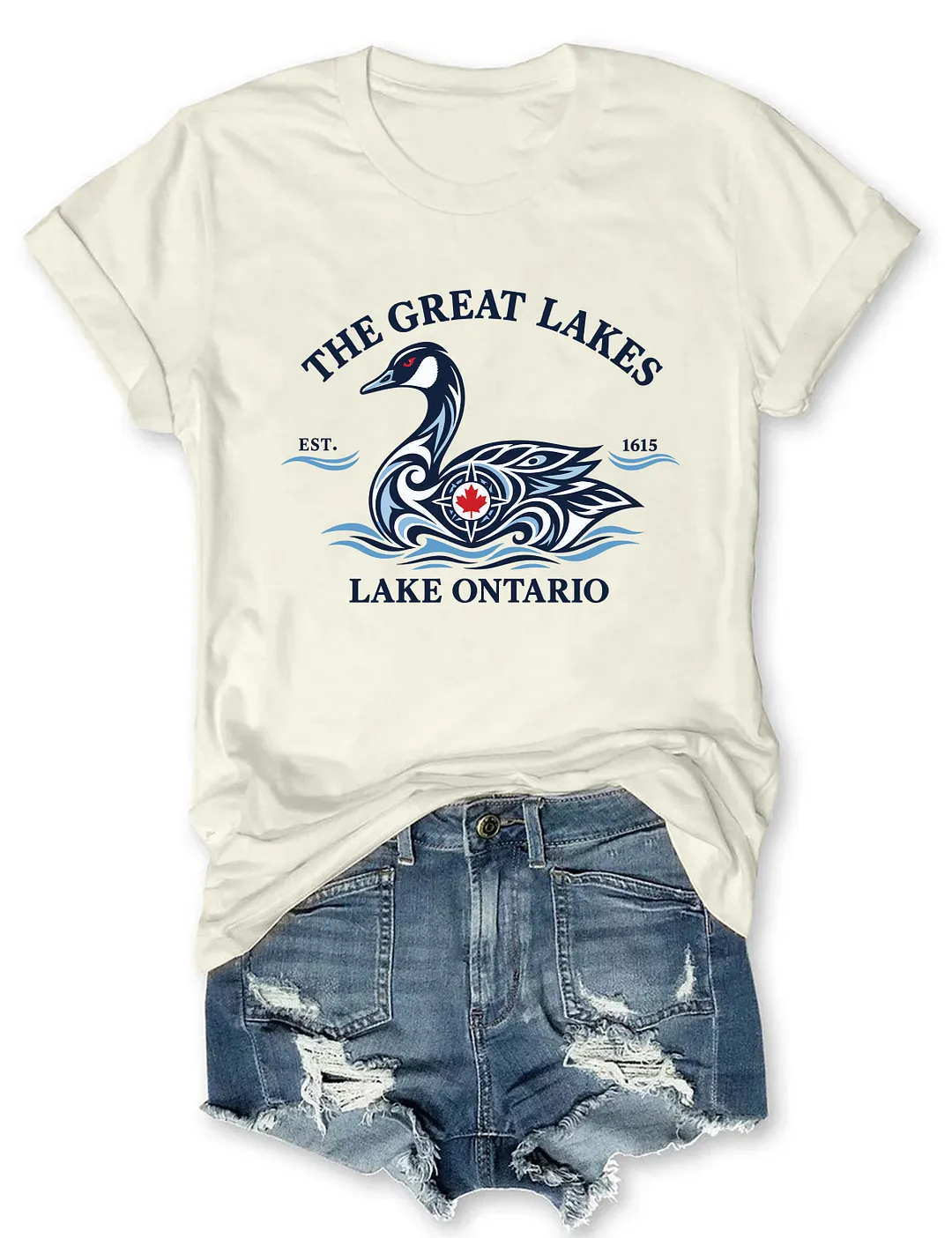 The Great Lakes Lake Ontario Loon Bird T-shirt
