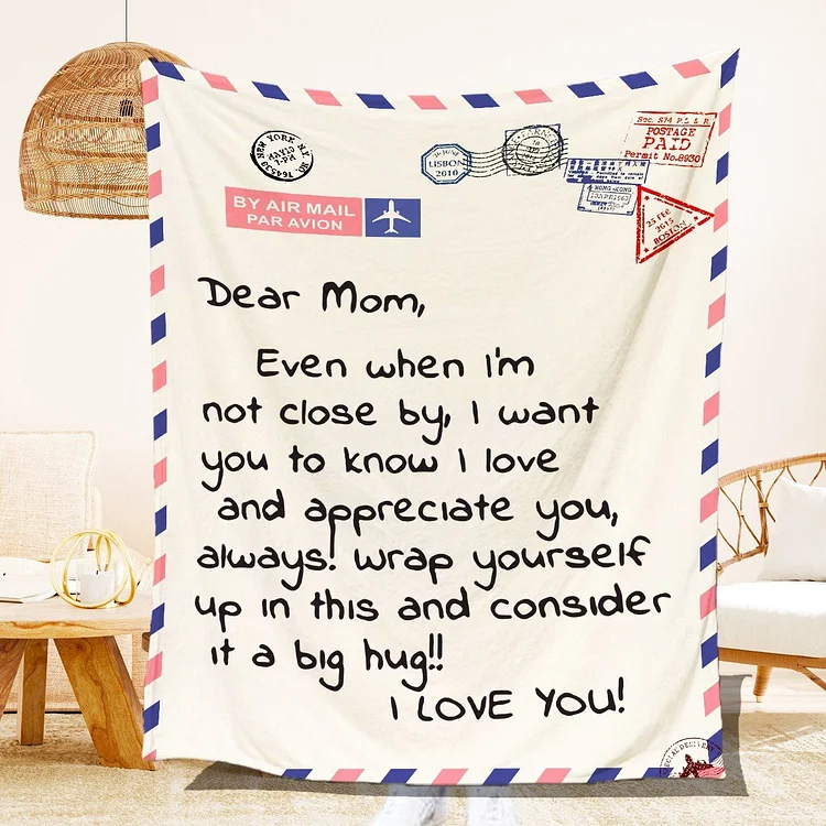 Personalized Mom Blanket, Mom Letter Blanket, Gift For Mom, Mom Birthday Gift, Gifts For Her