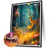 (US Only)Partial AB Diamond Painting - Full Round Drill - Fawn and Dream Forest (Canvas|45*55cm)