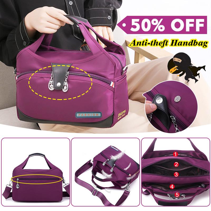 Large-capacity waterproof and anti-theft fashion handbag