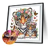 Diamond Painting-DIY Crystal Rhinestone Tiger Mother