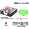 (US Local)Butterfly PU Diamond Art Note Box with 160 Sheets of Paper Craft Kit