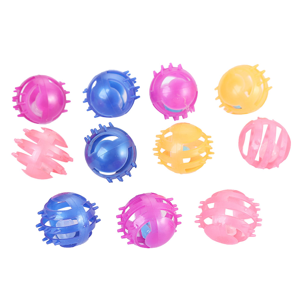 

Pet Playing Hollowed Bell Toys Cat Teaser Kitten Scratch Rattle Ball Random, 501 Original