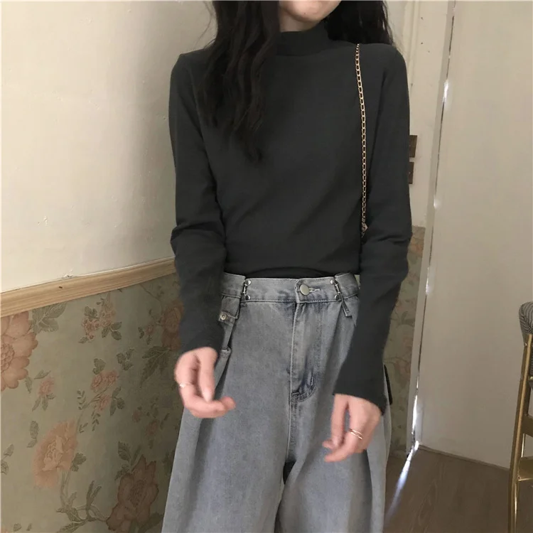 Brownm Brownm 2024 New Interior With Long-Sleeved T-Shirt Student Top Women's Dress