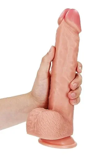 pornhint Pornhint RealRock Realistic Beige Straight Dildo Dong Sex Toy With Balls and Suction Cup