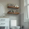 European Handmade Two-Piece Floating Shelves Solid Wood Wall Hanging Shelves