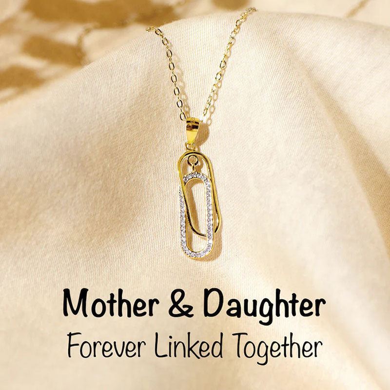 Unique Gift Mother & Daughter Forever Linked Together Necklace