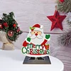 >SALE<2D Flat Wooden Santa Claus DIY Diamond Painting Desktop Decorations Home Decor