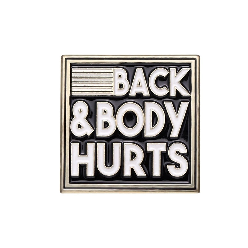 Minimalist Classic Style Pin Letter Color Block Alloy Stoving Varnish Unisex Brooches