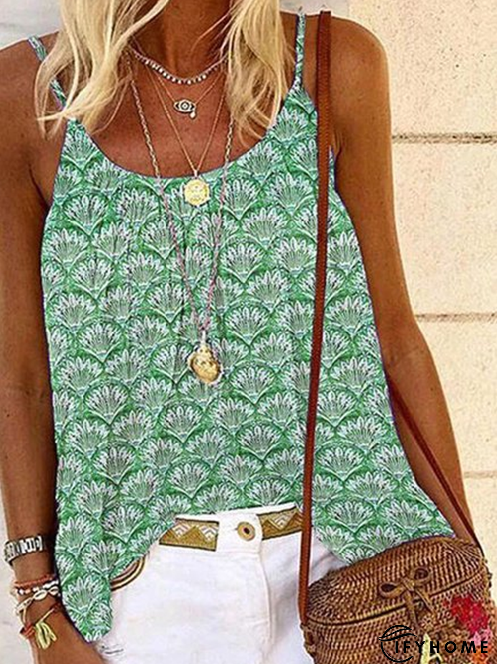 Sleeveless Printed T-shirt | IFYHOME