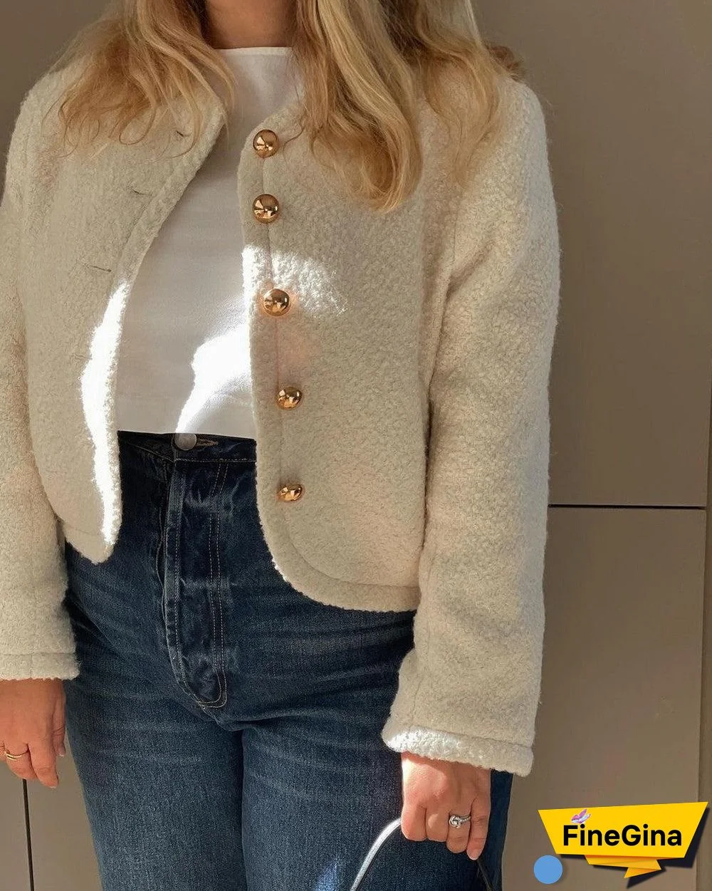 Vintage Long Sleeve Plain Cardigan