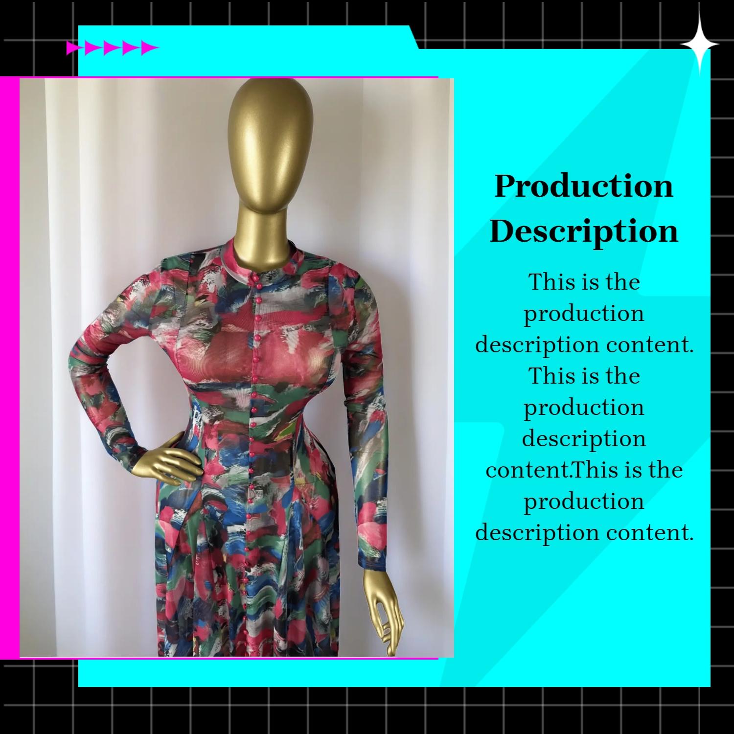 PULKRITU Women's O-Neck Long Sleeve Woven Maxi Dress, Tie-Dye Print, Romantic Valentine's Day Party Outfit Gown, Sexy Mesh Sheer Dress, Spring Sexy Club Street Evening Wear Lady Skirts