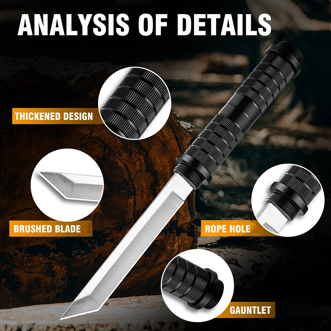 High Hardness 5Cr13 Stainless Steel Fixed - Blade Wilderness Survival Straight Knife Wilderness Survival Defense Tactical Knife