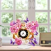 (US Local)Acrylic Special Shape Flower Butterfly Diamond Painting Clock Ornaments Kit