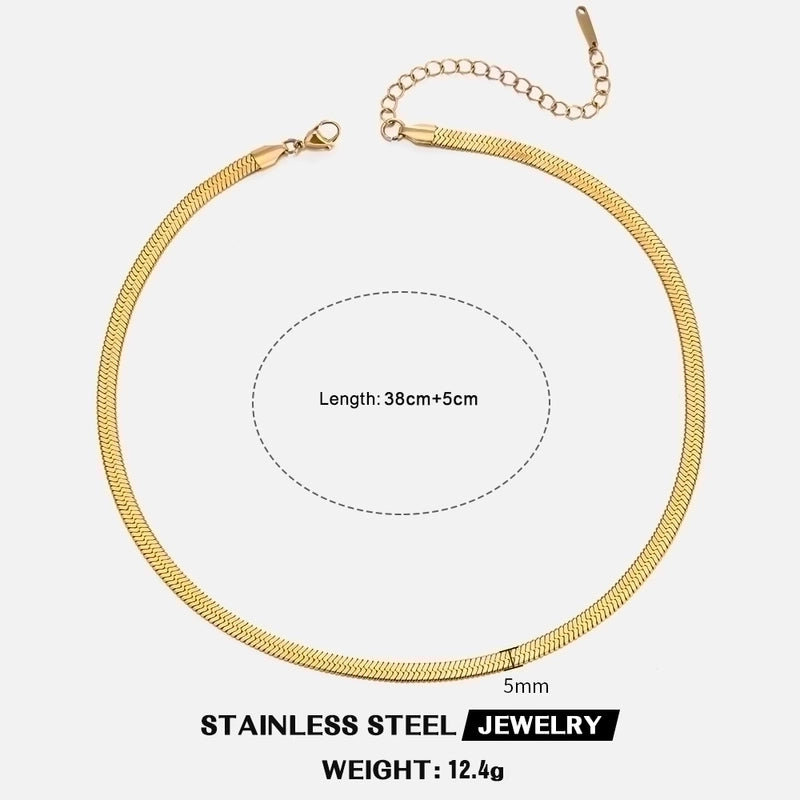 304 Stainless Steel 18K Gold Plated Basic Plating Geometric Necklace