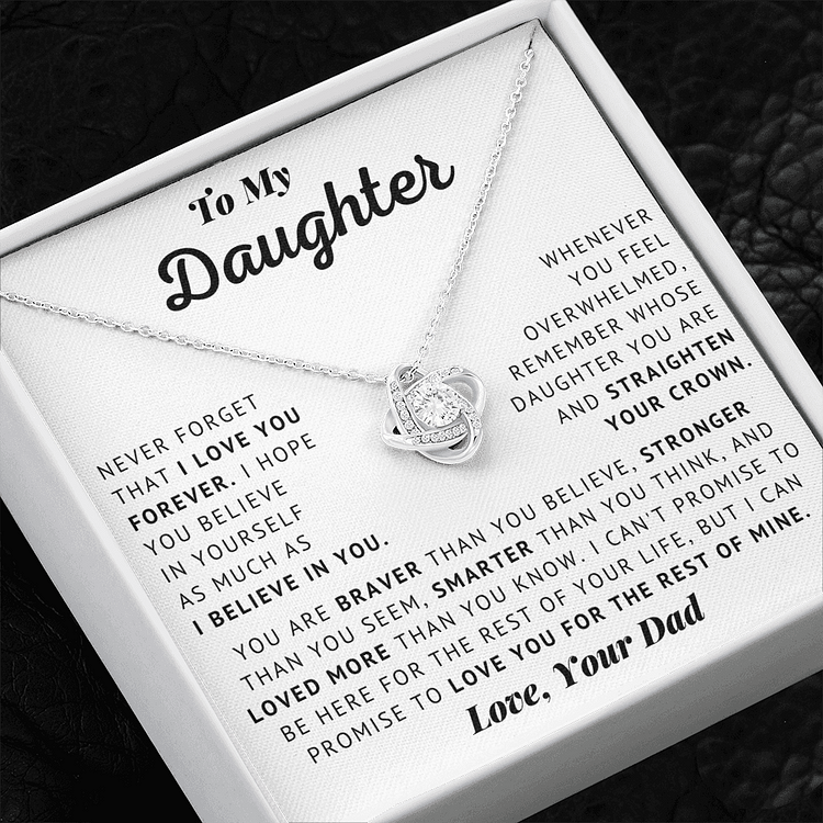Castlebliss - To My Daughter - Believe In Yourself - Love Knot Necklace