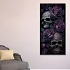 Dunkler Totenkopf – Diamantgemälde mit rundem Bohrer – 40 x 80 cm (große Größe)
