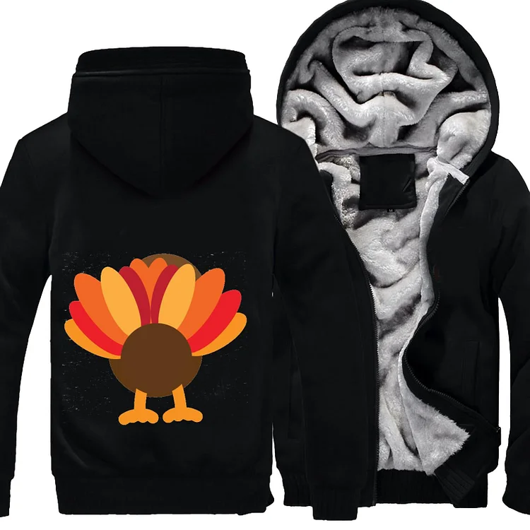 Turkey Butt, Thanksgiving Fleece Jacket