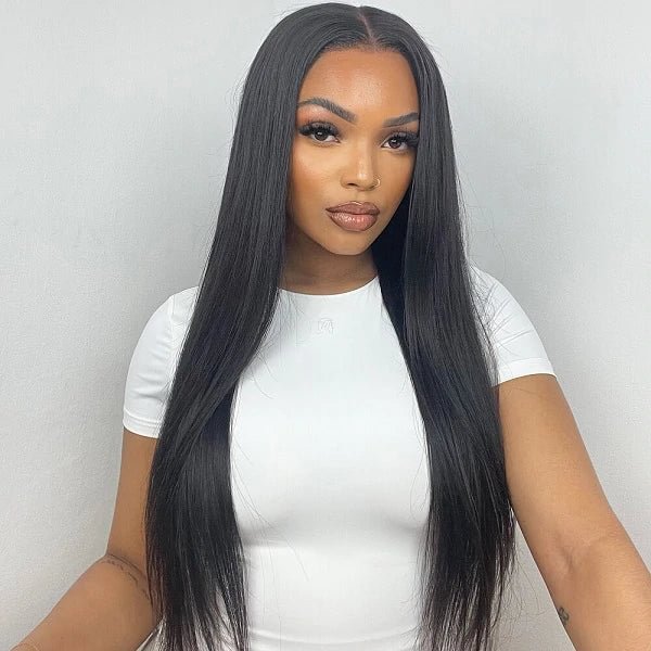 HD Invisible Glueless Lace Wig | Black Lace Straight Wig | Natural Hairline Easy Install US Mall Lifes