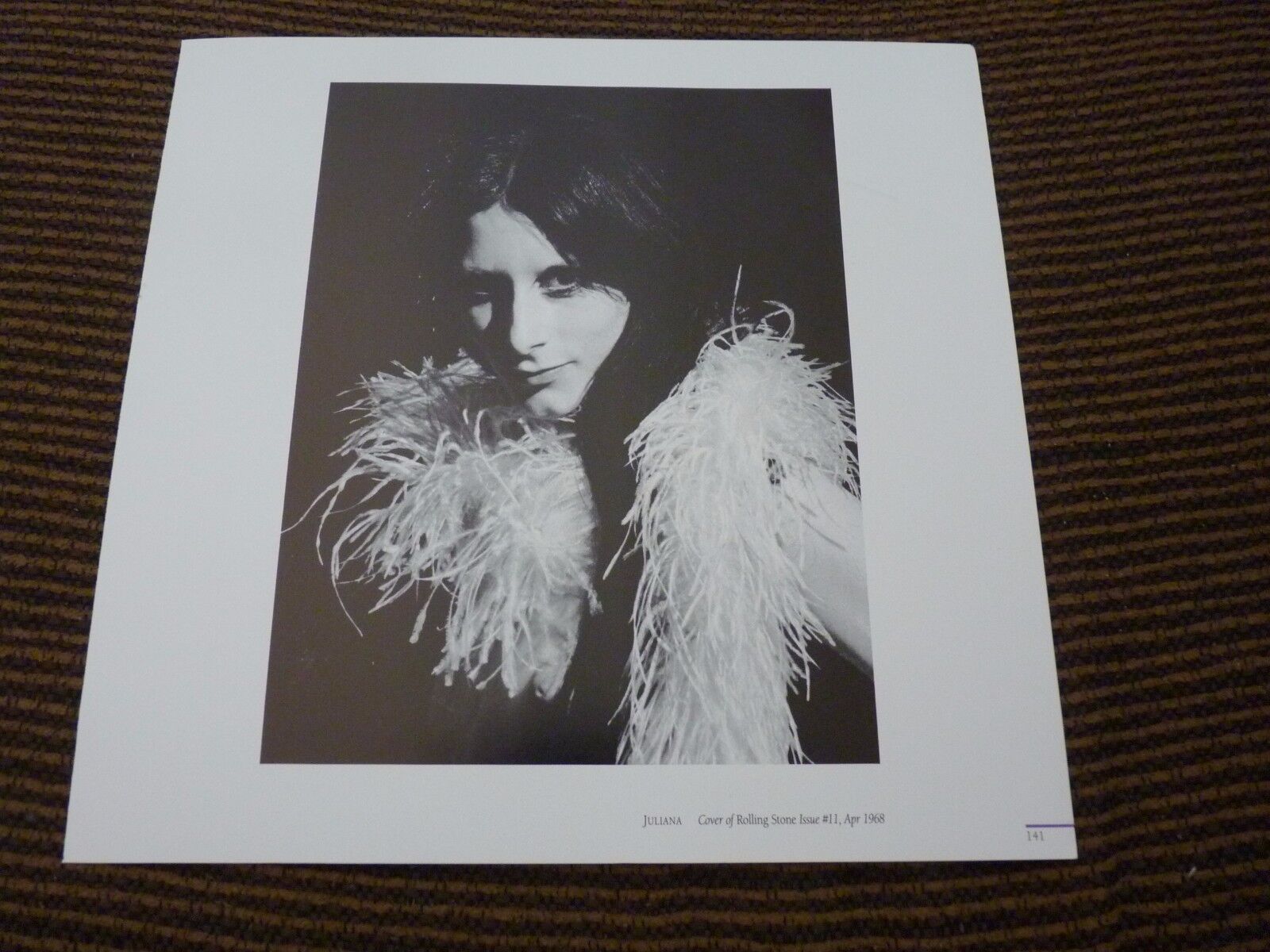 Single Page Juliana Rolling Stone Mag Issue #11 Coffee Table Book Photo Poster painting