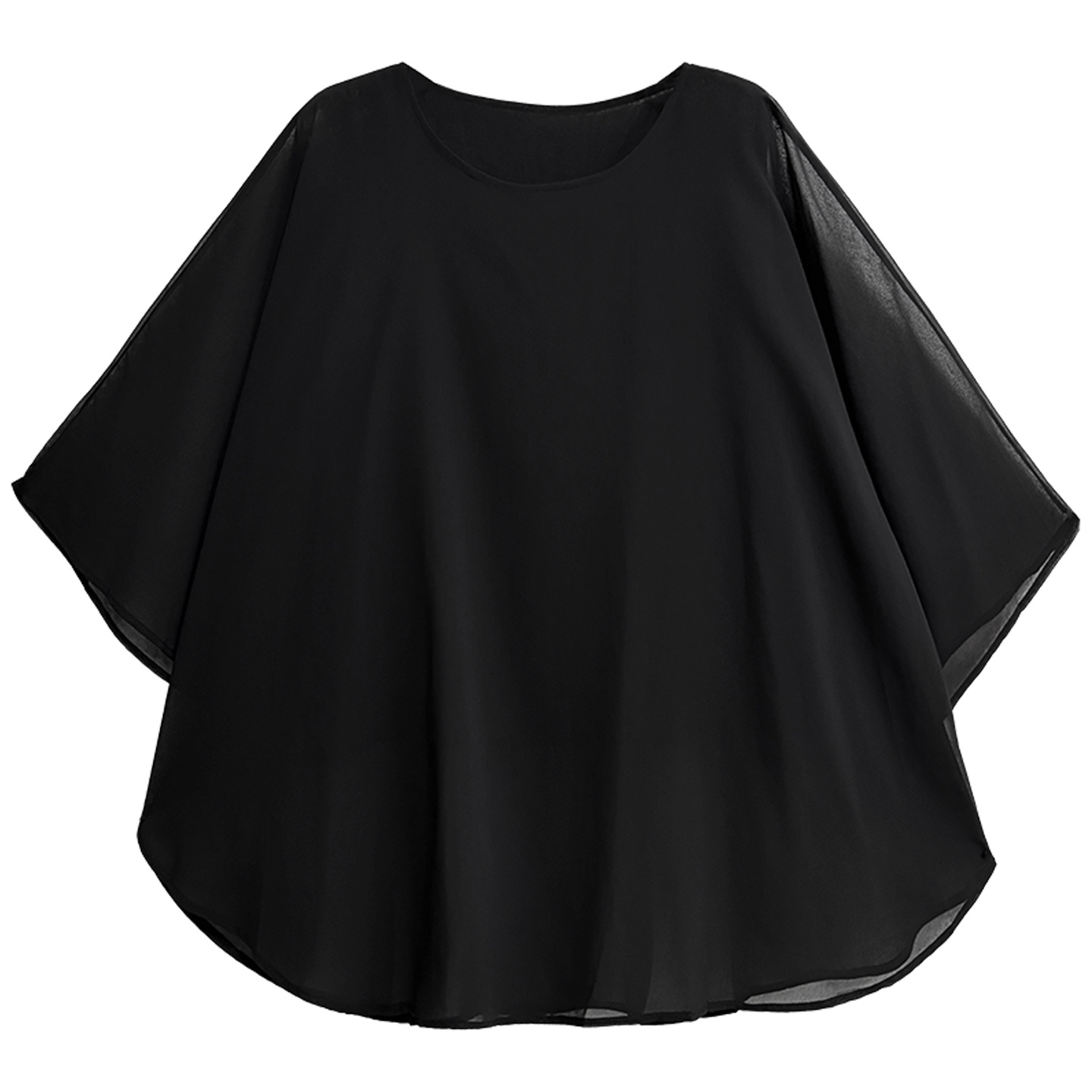 Casual mesh bat sleeve top