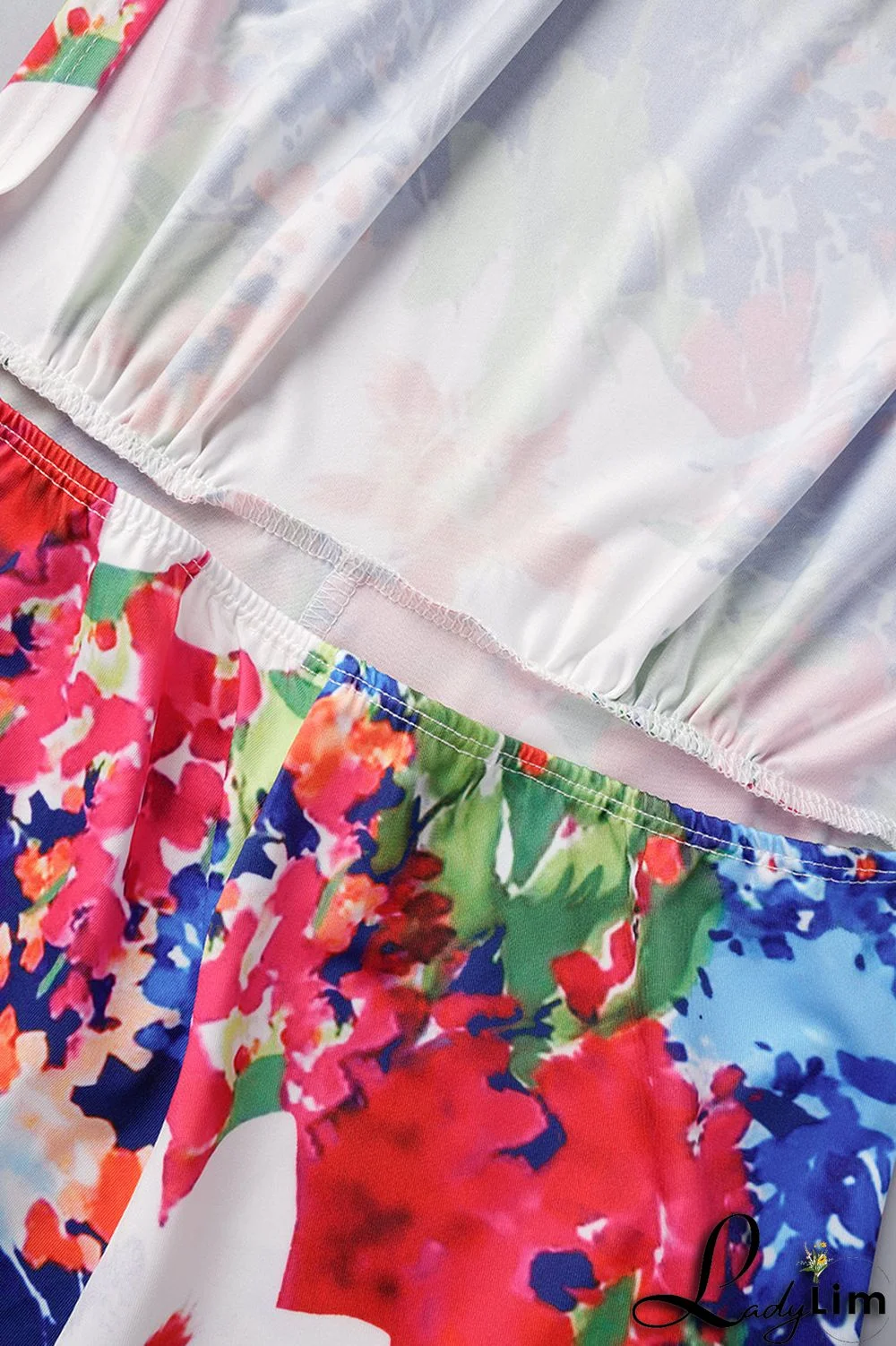 Green Sexy Vacation Floral Frenulum Backless Half A Turtleneck Regular Jumpsuits(With Belt)