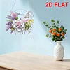 2D Flat DIY Hanging Diamond Art Kits DIY Home Decor Hanging Charm (Rose Wreath)