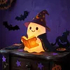 Cute Ghost Reading Book Night Light Easy To Use Halloween Cute Night Light Lightweight for Indoor Party Desk Outdoor Halloween Decoration