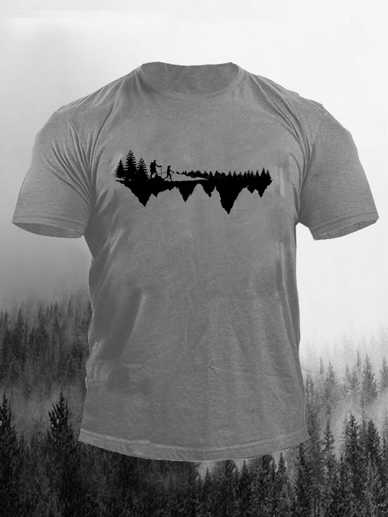 Hiking Journey Printed Short Sleeve T-Shirt in  mildstyles