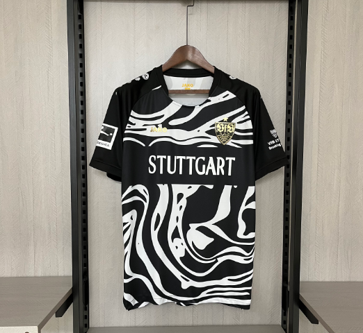 23/24 Tusgat Black and White Football Shirt Thai Quality