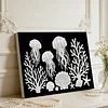 DIY Pearl Painting Jellyfish for Home Wall Decor with Frame(20x30cm)