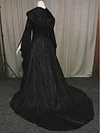 Halloween Hooded Gothic Punk Long Sleeve Cosplay Maxi Dress