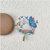 6pcs/set DIY Special-shaped Diamond Painting Wall-mounted Key Hook Kit (Sewing Machine)