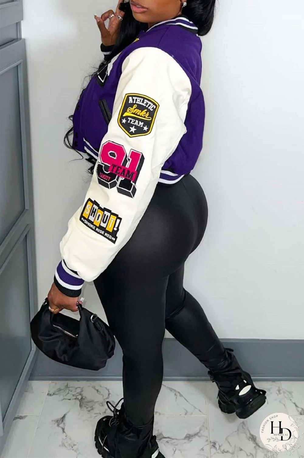 Red Casual Print Patchwork O Neck Outerwear