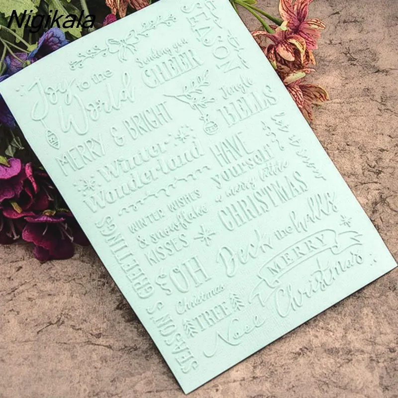 Nigikala Birthday Plastic Embossing Folder for Scrapbook DIY Album Card ...