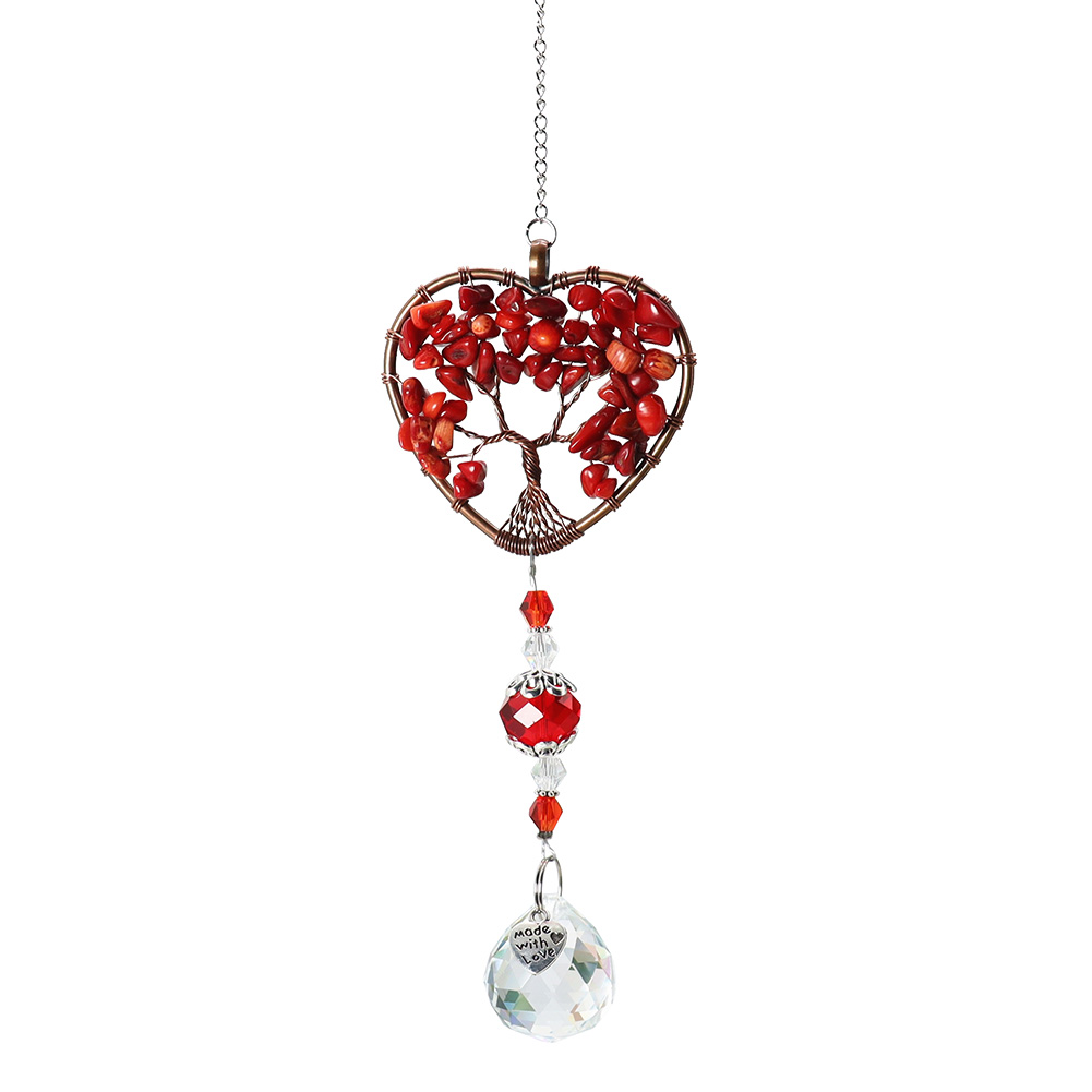 

Red Love Tree - Art Crystal Suncatcher, 501 Original