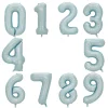 50PCS Baby Blue Pink 32" Aluminum Film 0 - 9 Numbers Balloons Birthday Babyshower Gender Reveal Party Decor