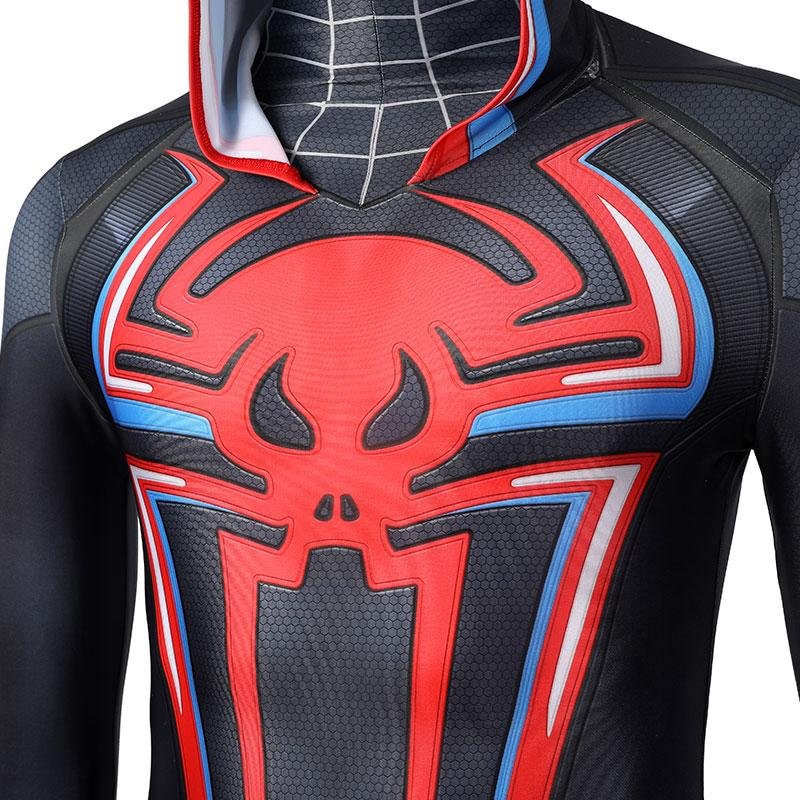 PS5 Marvel 2021 Spider-Man: Miles Morales 2099 Suit Zentai Jumpsuit Cosplay Costume