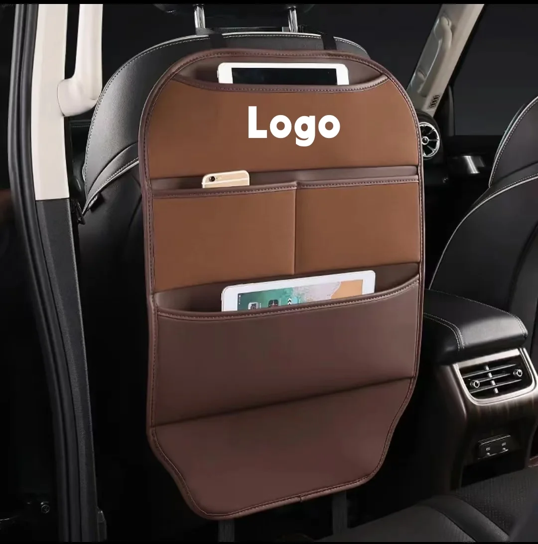 Car seat back multifunctional anti-kick storage bag