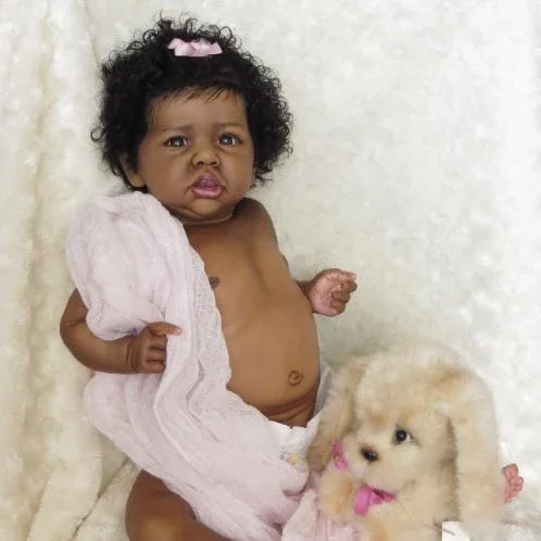 12" African American Silicone Mini Black Silicone Reborn Baby Toddler Doll Sade Verisimilitude, Simulation Reborns -Creativegiftss® - [product_tag] Creativegiftss®