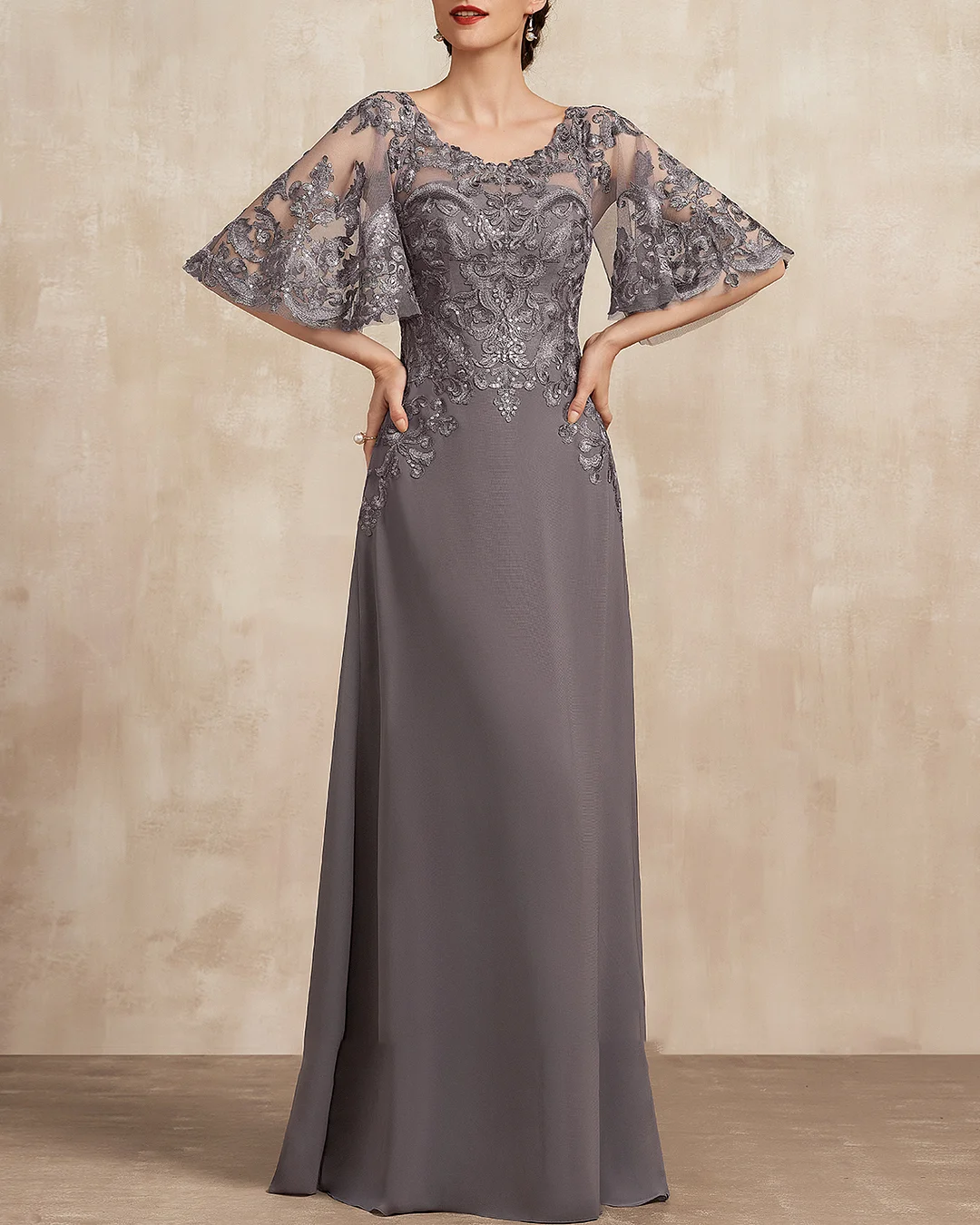 Elegant Fashion Lace Sequin Dress