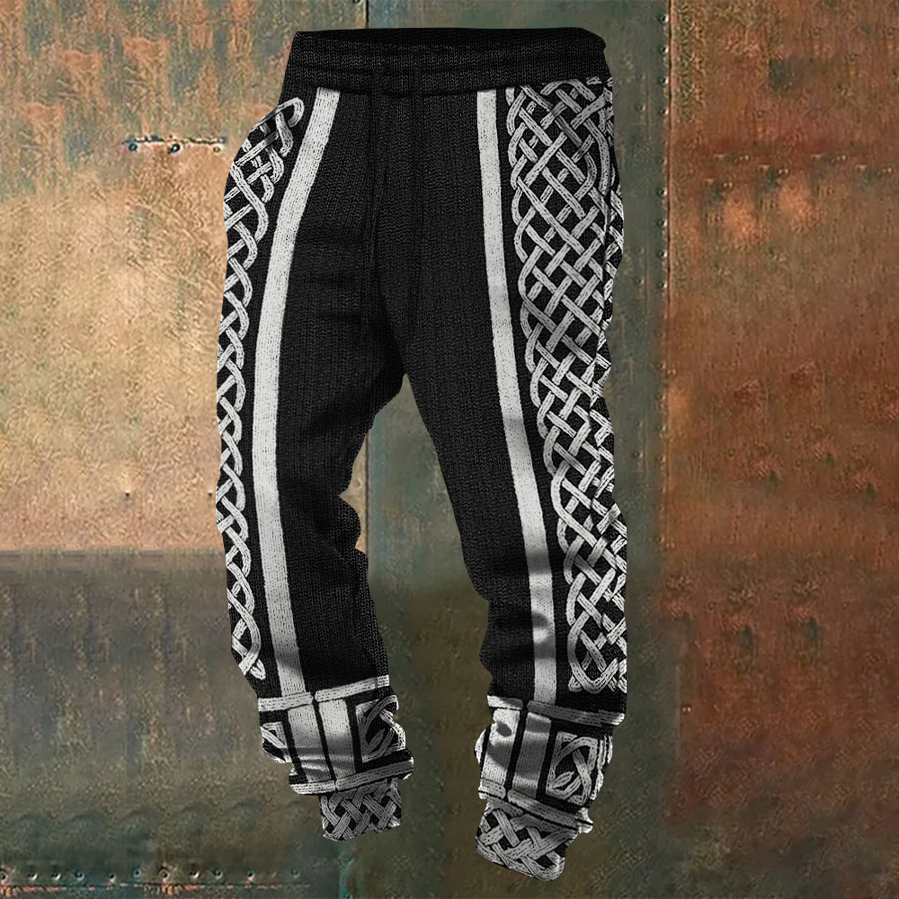 Men's Retro Viking Celtic Knot Pattern Casual Sports Pants elevenforest
