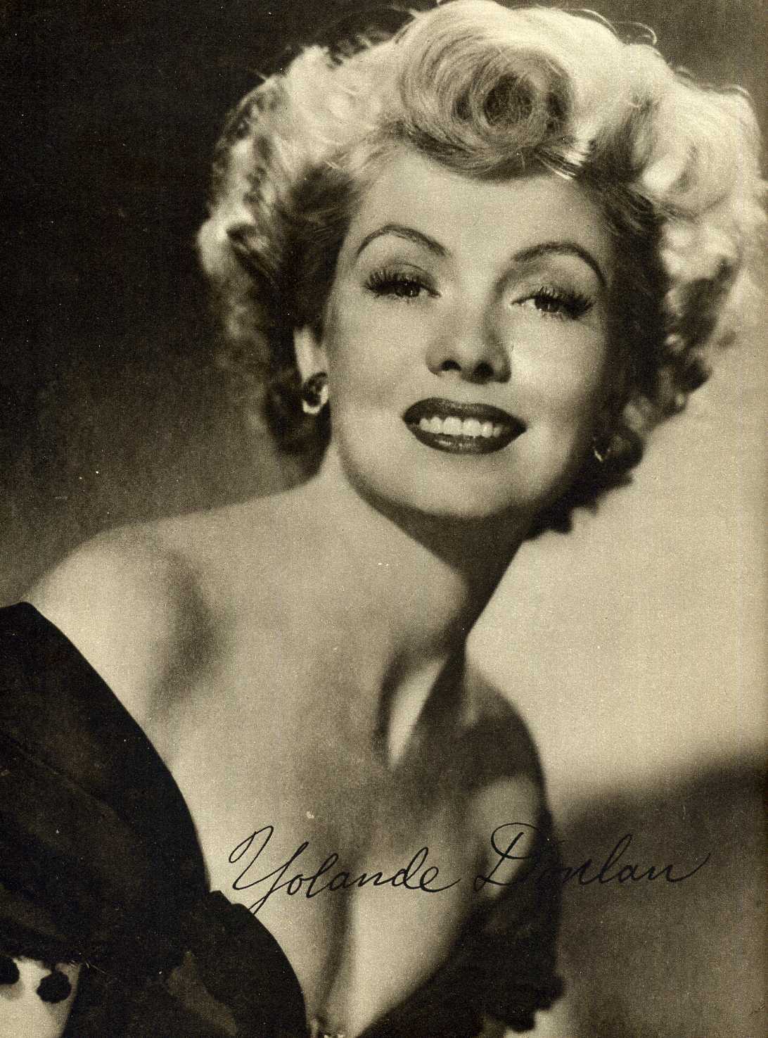 YOLANDE DONLAN Signed Photo Poster paintinggraph - Gorgeous Sexy Film Star Actress - preprint