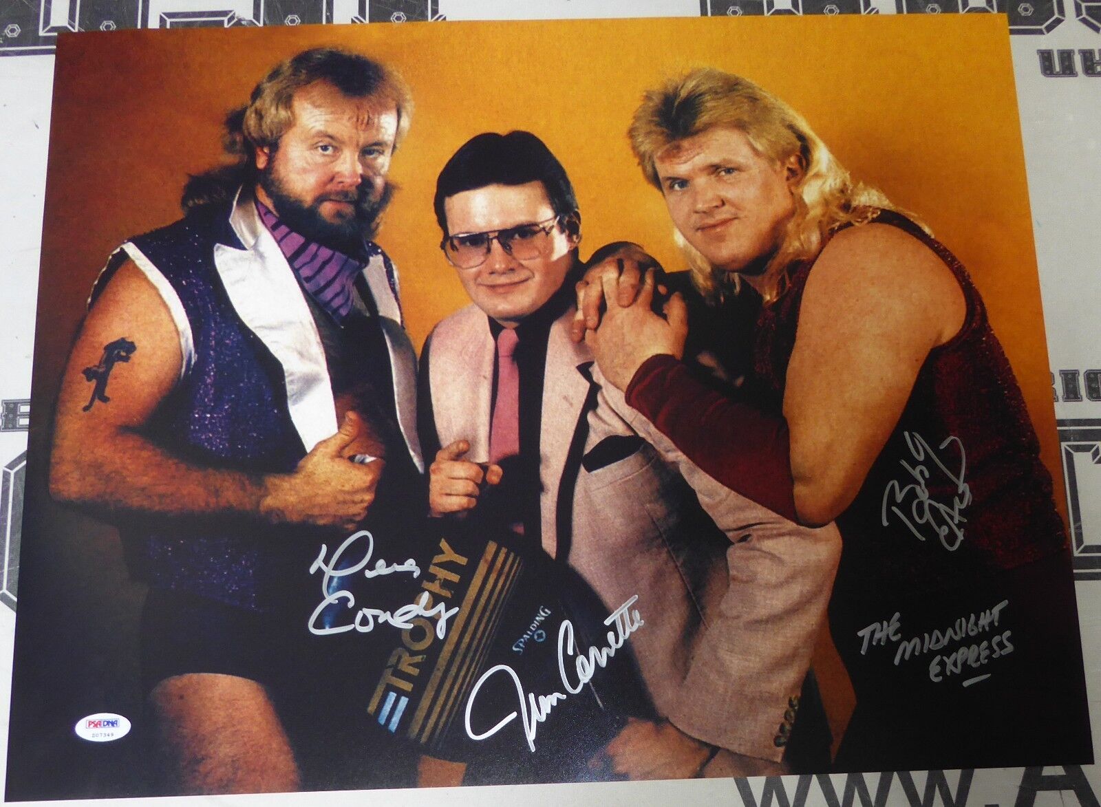 Dennis Condrey Bobby Eaton + Signed 16x20 Photo Poster painting PSA/DNA NWA WWE Midnight Express