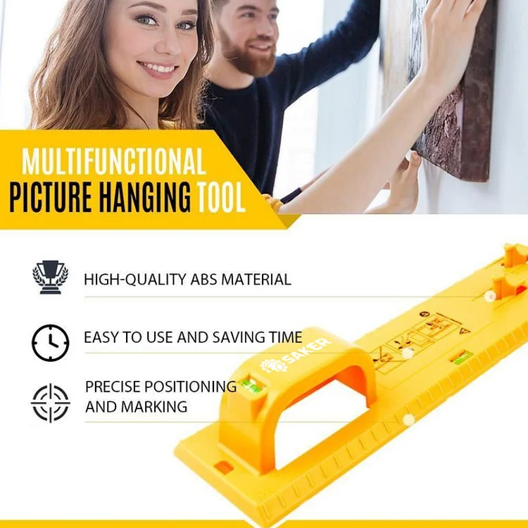 Picture Hanging Tool With Easy Level Ruler Multifunction - Temu