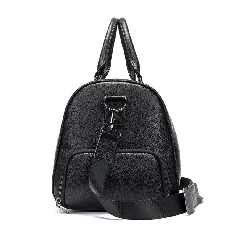 Leather Large Capacity Solid Color Duffel Bags Travelling Bag