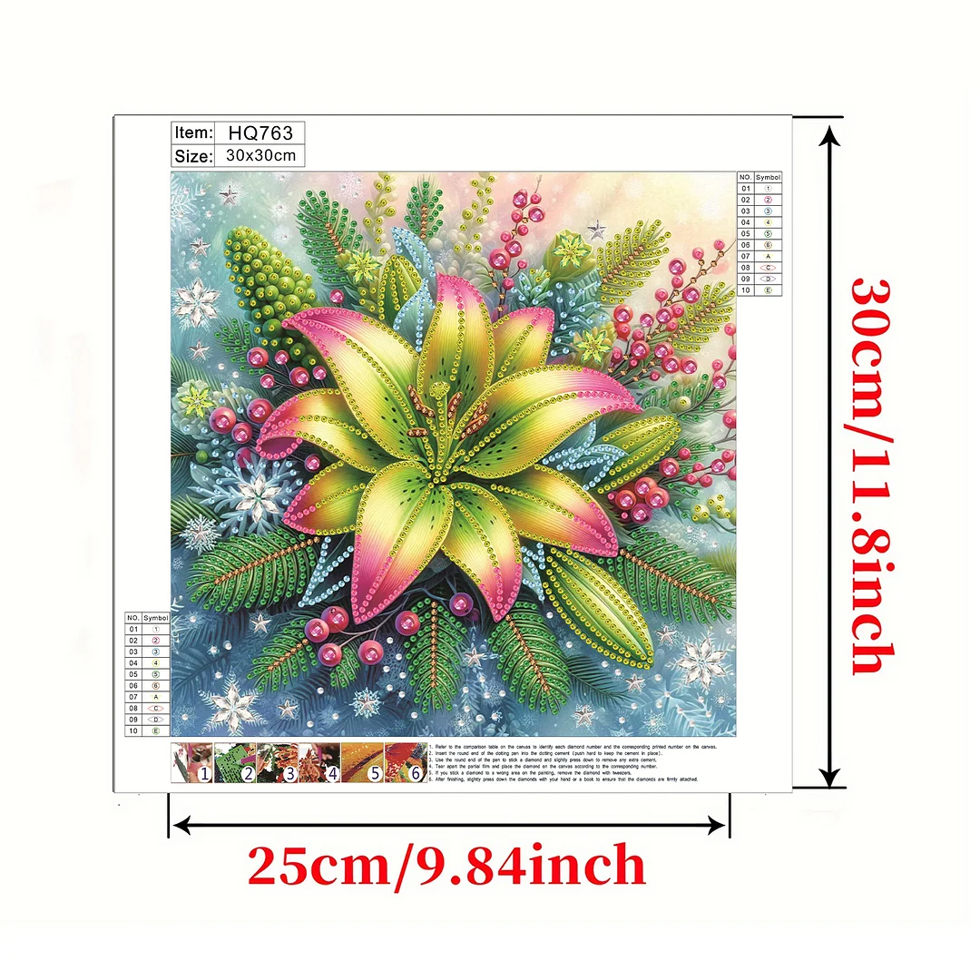 Lily - Partial Special Shaped Drill Diamond Painting Kits (Canvas|30*30cm)