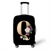 Stretch Printed Suitcase Cover Washable Luggage Protector Fits 18-32 Inch Luggage Letter pattern